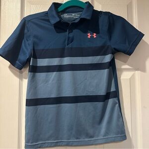 Under Armour Kids Polo Shirt in Navy and Light Blue